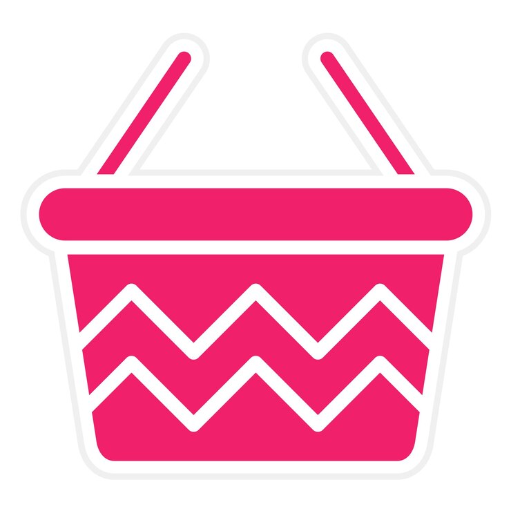 Wektor styl ikony wektorowego projektu shopbasket