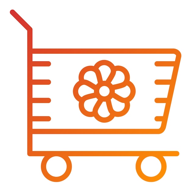 Styl ikony wektorowego projektu Wal Cart