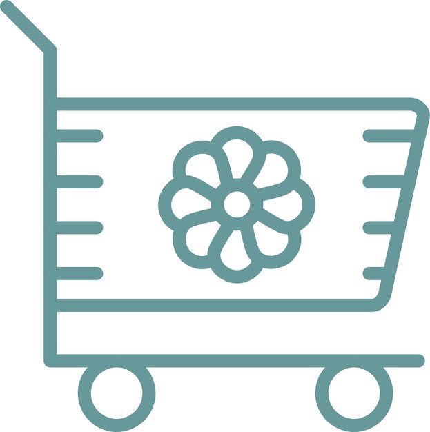 Styl ikony wektorowego projektu Wal Cart