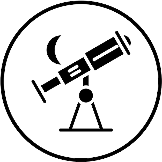 Plik wektorowy styl ikony wektorowego teleskopu