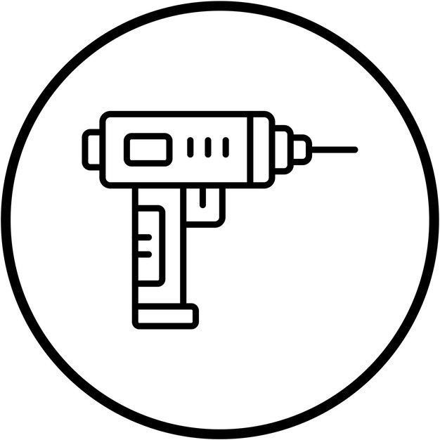 Styl ikony wiertła projektowania wektorowego