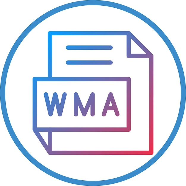 Styl ikony WMA projektowania wektorowego