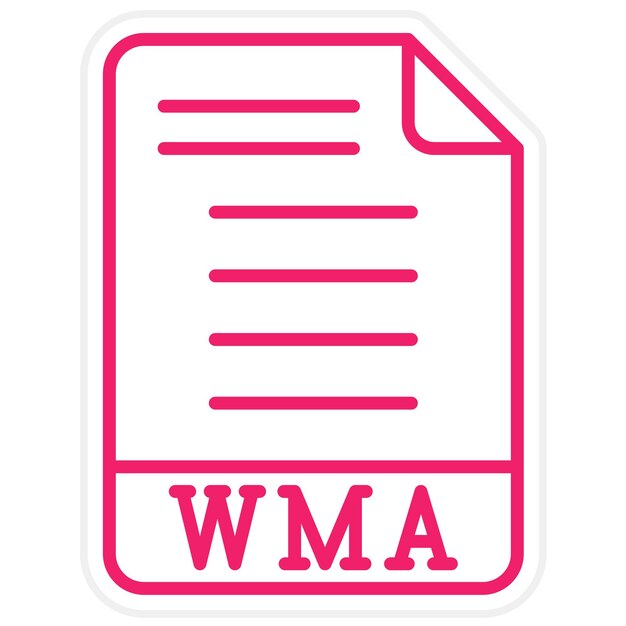 Styl ikony WMA projektowania wektorowego