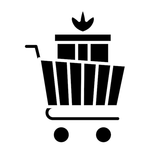 Styl ikony wózków pakietu projektowania wektorowego