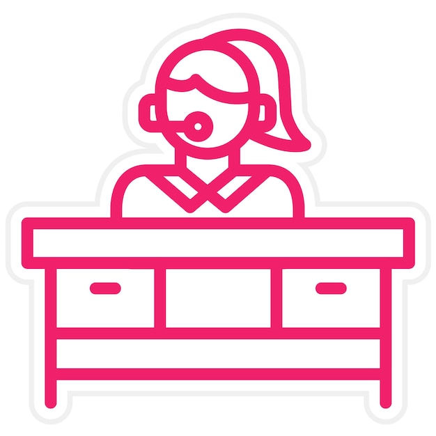 Styl ikony wsparcia Vector Design Helpdesk