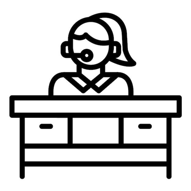 Styl ikony wsparcia Vector Design Helpdesk