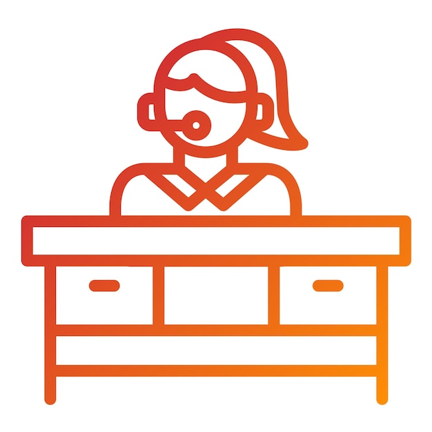 Styl ikony wsparcia Vector Design Helpdesk