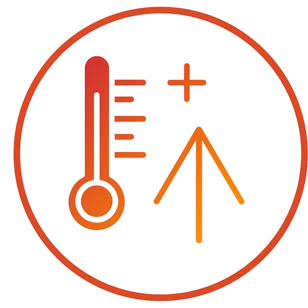 Styl ikony wysokiej temperatury projektowania wektorowego