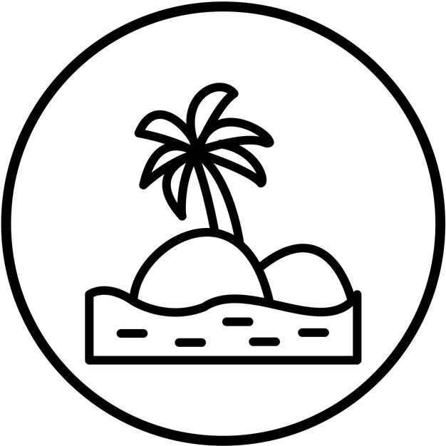 Styl ikony wyspy projektowania wektorowego