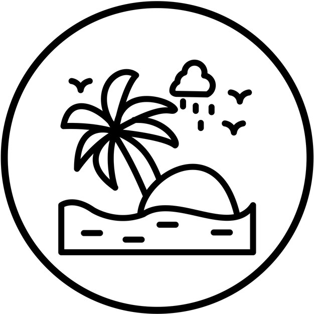 Styl ikony wyspy projektowania wektorowego
