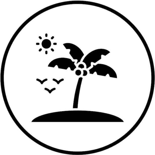 Styl ikony wyspy projektowania wektorowego