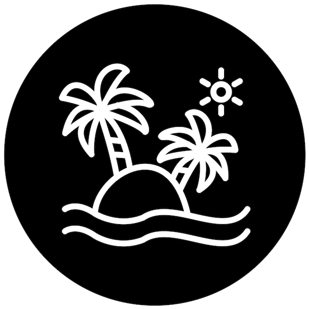 Styl ikony wyspy projektowania wektorowego