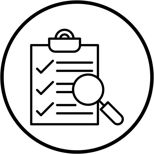 Styl ikony wyszukiwania badań wektorowych