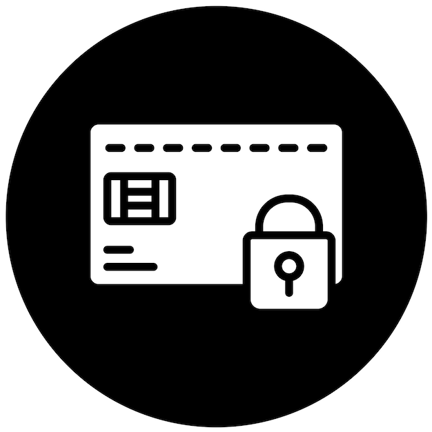 Styl ikony zablokowanej karty projektowania wektorowego