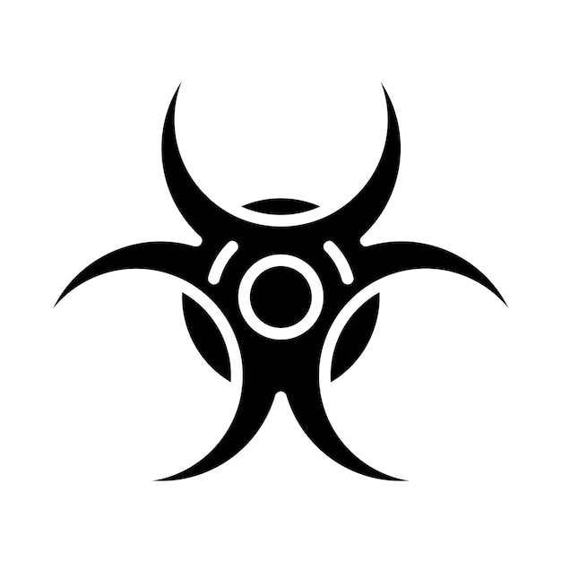 Styl ikony zagrożenia biologicznego projektowania wektorowego