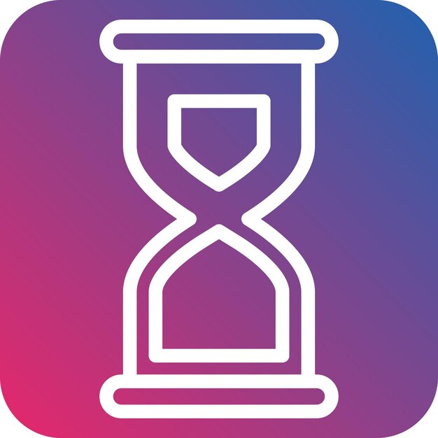 Styl ikony zegara piaskowego projektowania wektorowego