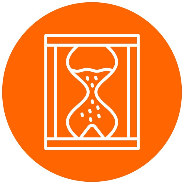 Styl ikony zegara piaskowego projektowania wektorowego