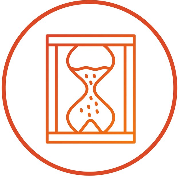 Styl ikony zegara piaskowego projektowania wektorowego