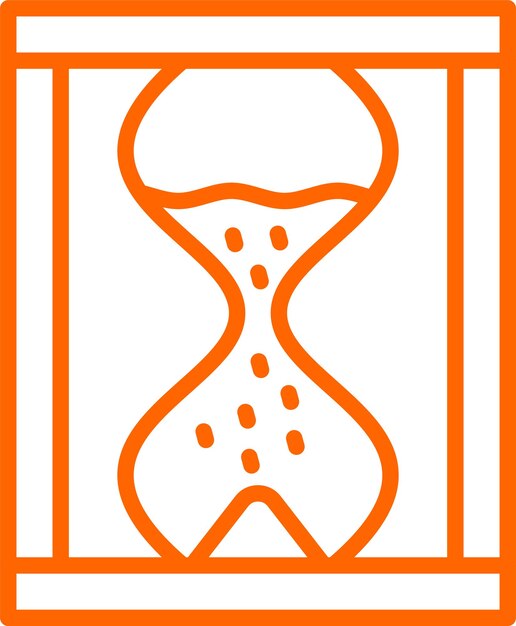 Styl ikony zegara piaskowego projektowania wektorowego