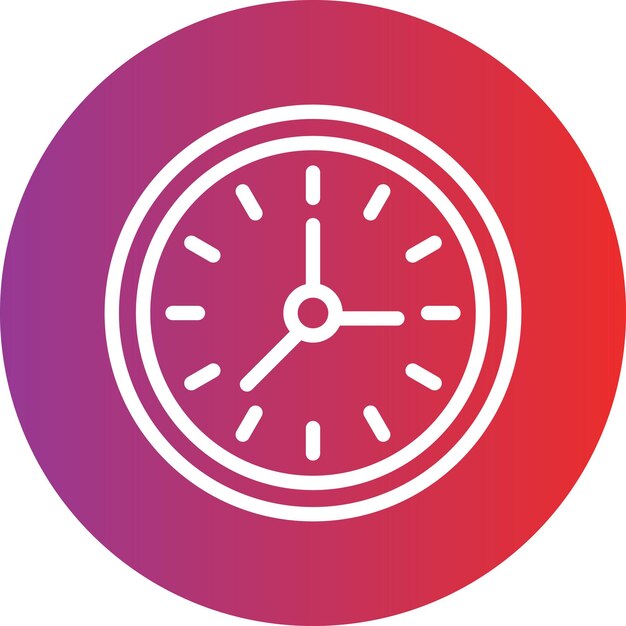Styl ikony zegara ściennego projektowania wektorowego