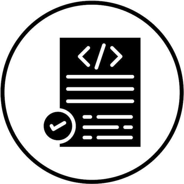 Styl ikony zgodności z kodem projektowania wektorowego