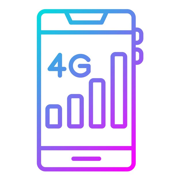 Styl ilustracji wektorowej 4 pasków Signal Cellular