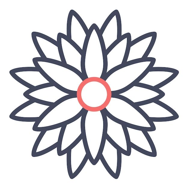 Styl Ilustracji Wektorowej Chrysanthemum