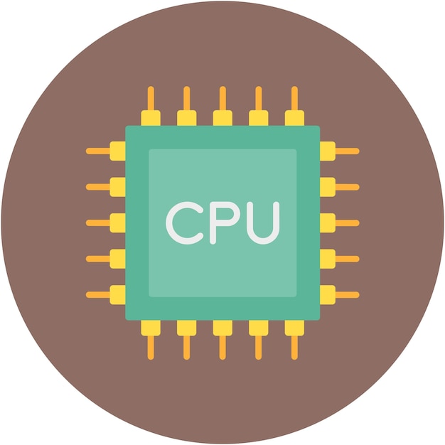 Styl Ilustracji Wektorowej Cpu