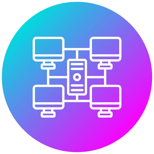 Styl ilustracji wektorowej grid computing