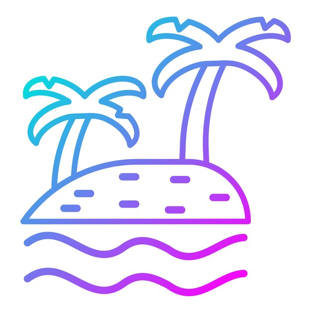 Styl ilustracji wektorowej Palm Island