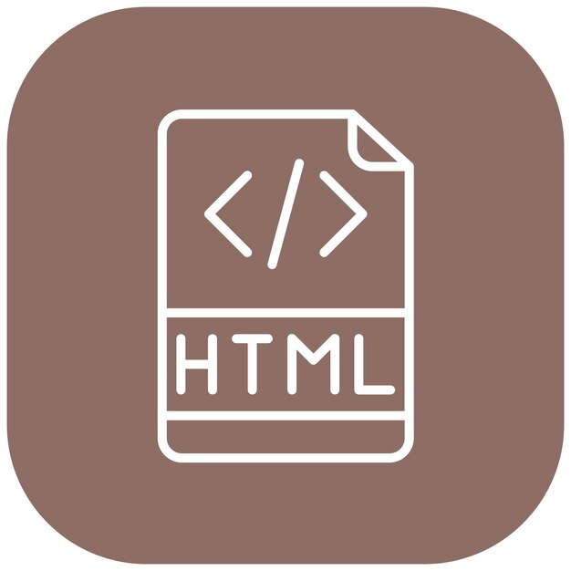 Styl ilustracji wektorowej pliku HTML