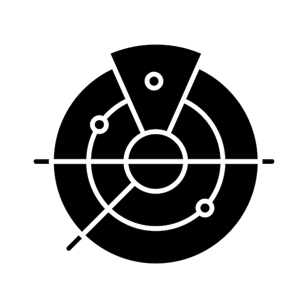 Plik wektorowy styl ilustracji wektorowej radaru wojskowego