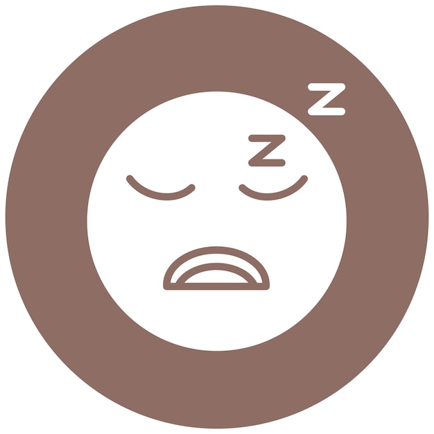 Plik wektorowy styl ilustracji wektorowej sleepy face