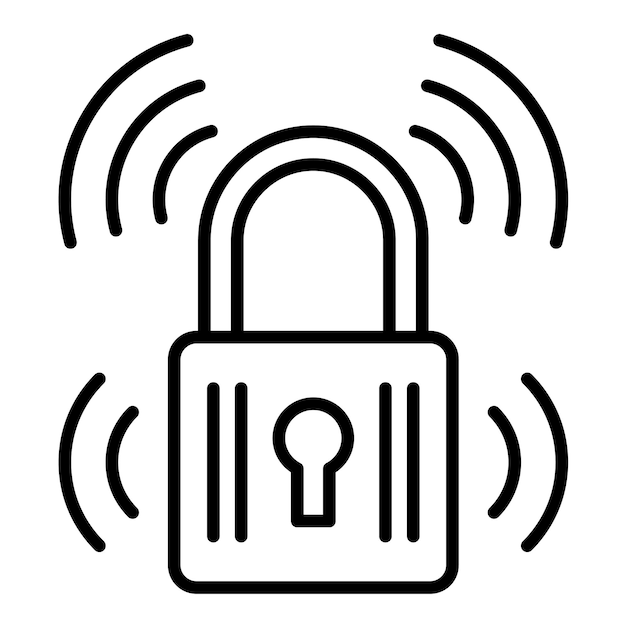Styl ilustracji wektorowej Smart Lock