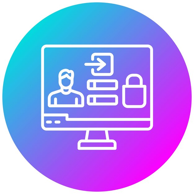 Styl ilustracji wektorowej Student Log In