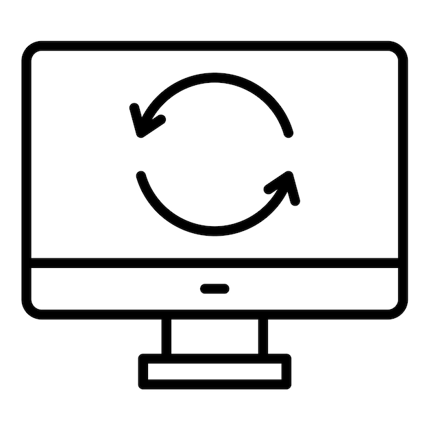 Styl ilustracji wektorowej synchronizacji