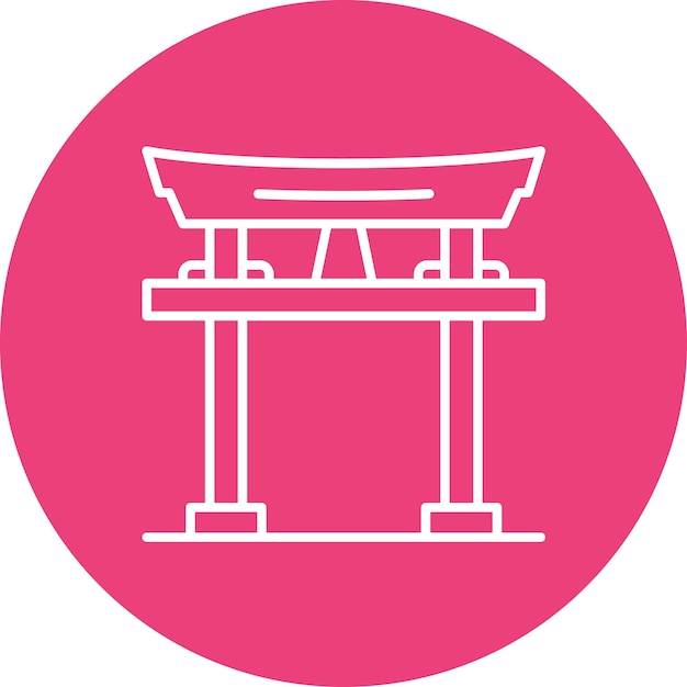 Styl ilustracji wektorowej Torii Gate