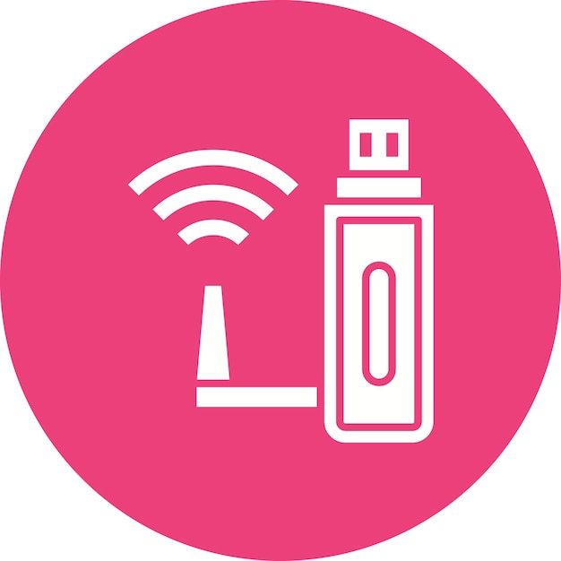 Styl ilustracji wektorowej USB Wifi