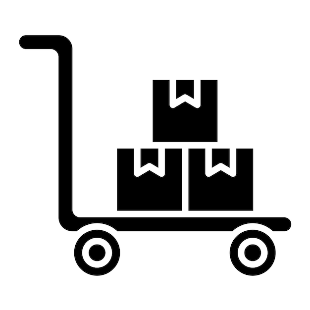 Styl ilustracji wektorowej wózka pakietu