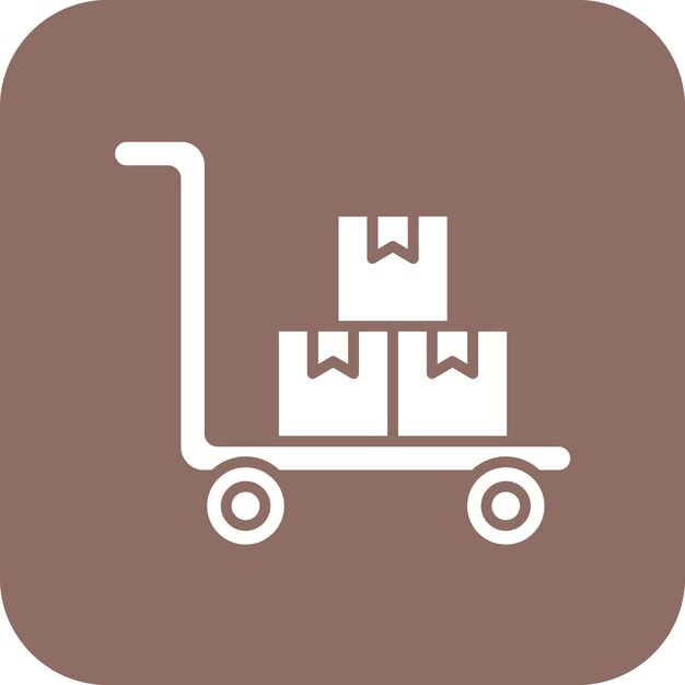 Styl ilustracji wektorowej wózka pakietu