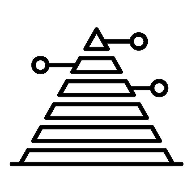Plik wektorowy styl ilustracji wektorowej wykresu piramidowego