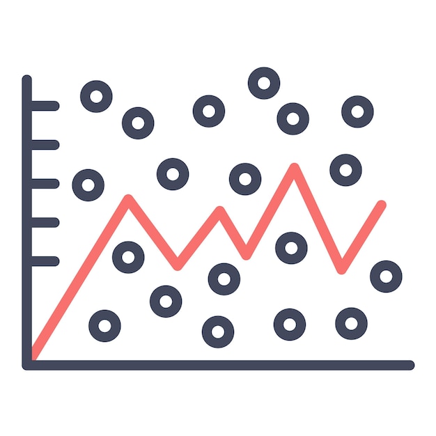 Plik wektorowy styl ilustracji wektorowej wykresu rozproszonego