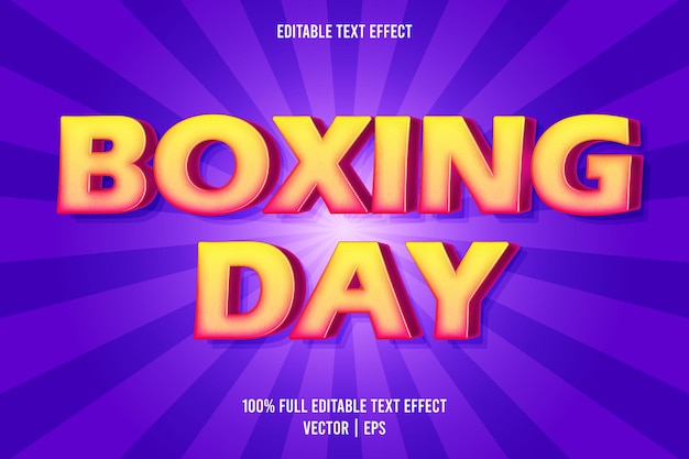 Styl Komiksowy Z Edytowalnym Efektem Tekstowym W Boxing Day