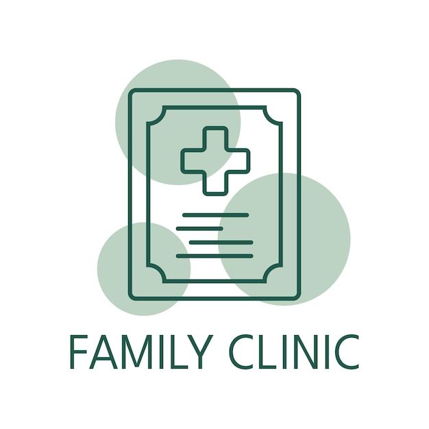 Styl logo ikony kolor kliniki rodzinnej
