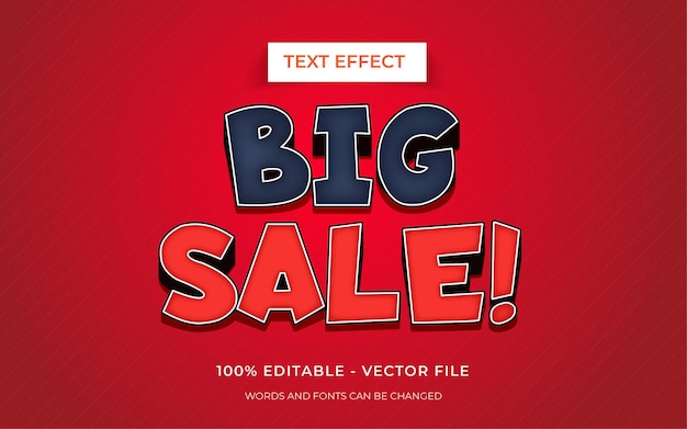 Styl Tekstu Big Sale Edytowalny Efekt Tekstowy