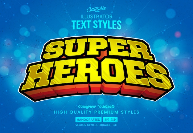 Styl Tekstu Super Heroes