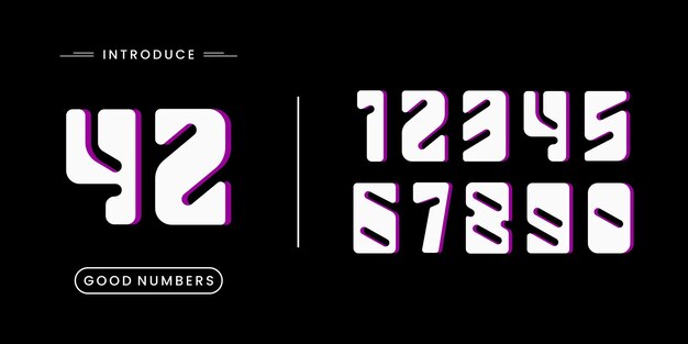 Stylish Typography Numbers A Modern Font Design