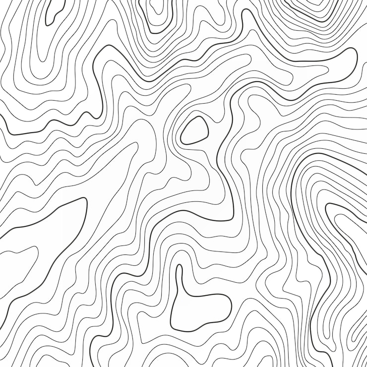 Stylizowana wysokość ilustracji mapy topograficznej