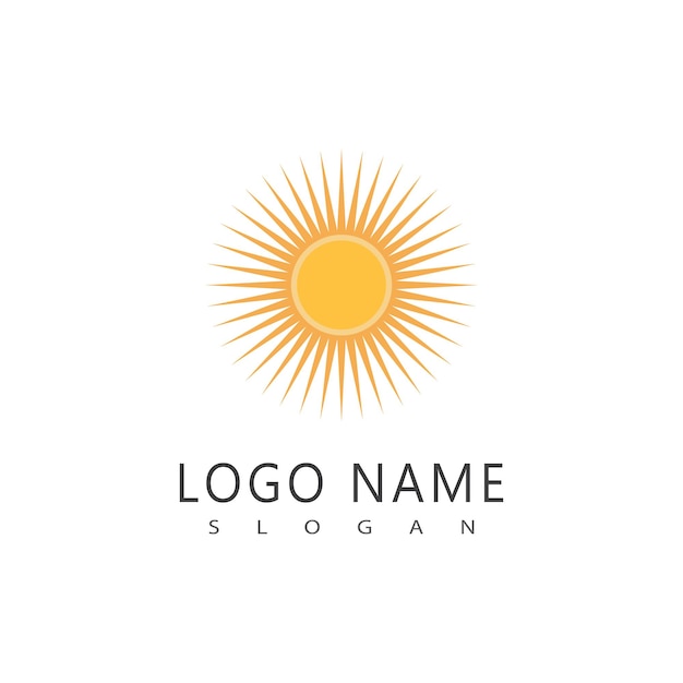 Stylizowany projekt logo Słońca i symbolu