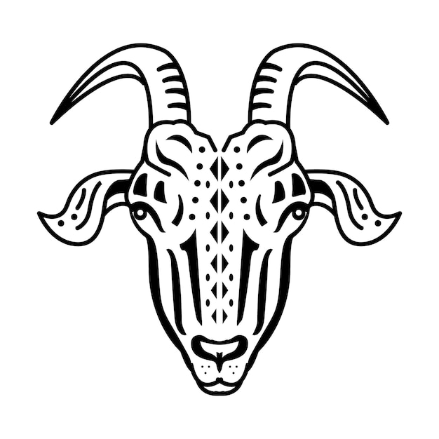Stylizowany znak chińskiego zodiaku kozy